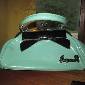 Floozy Sourpuss Teal Vinyl purse